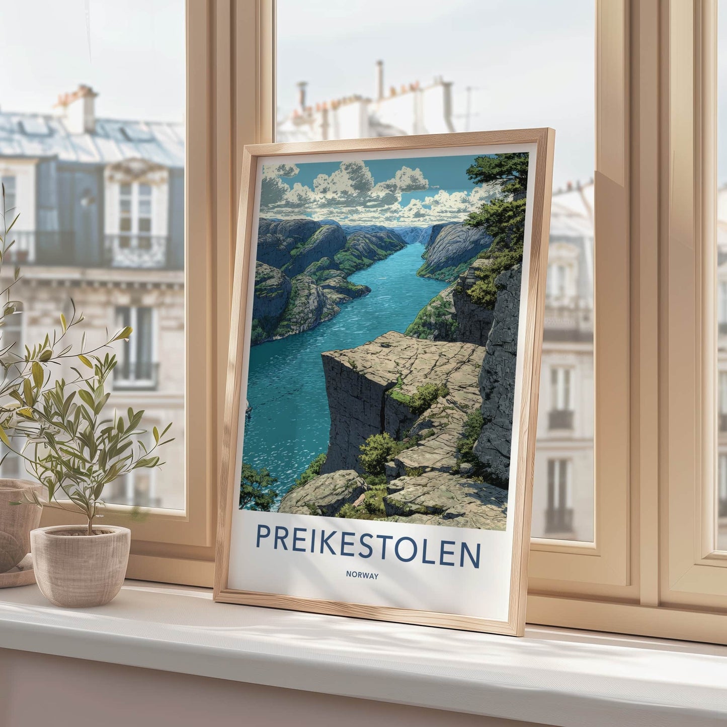 Preikestolen Poster - Norway Travel Art