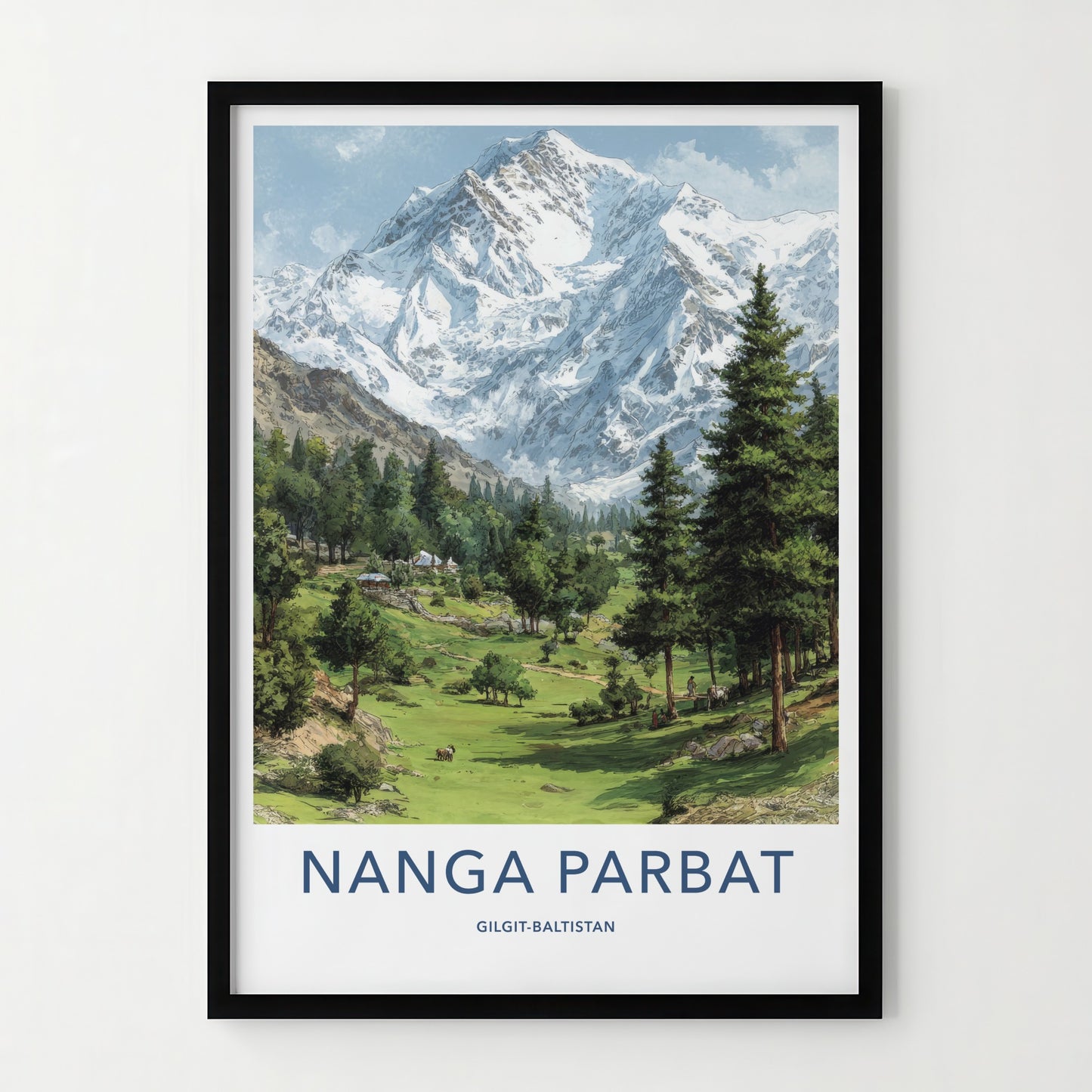 Nanga Parbat Poster - Pakistan Snow Capped Mountains Wall Art