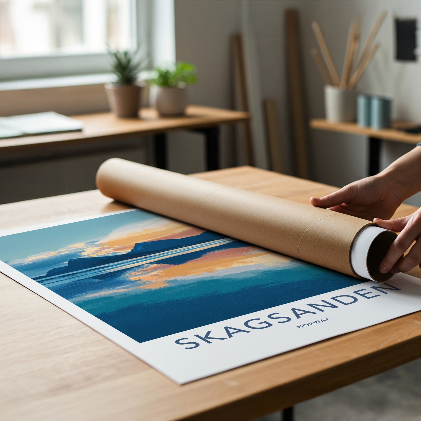 Skagsanden Poster - Norway Travel Art