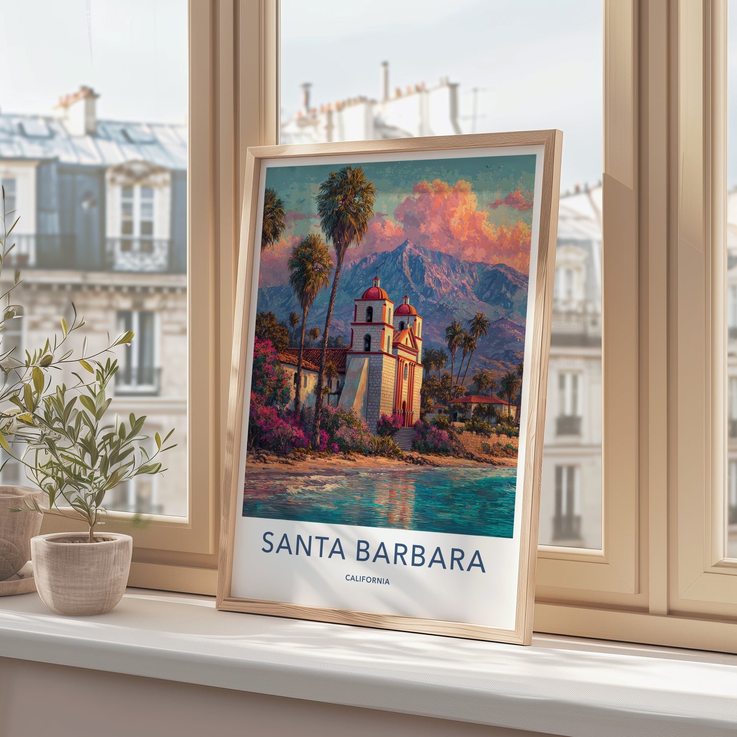 Santa Barbara Poster - California Travel Art