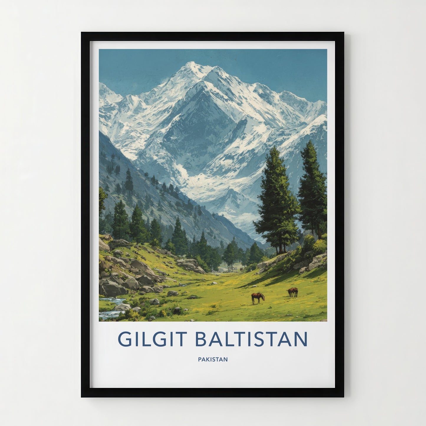 Gilgit Baltistan Poster - Pakistan Travel Art
