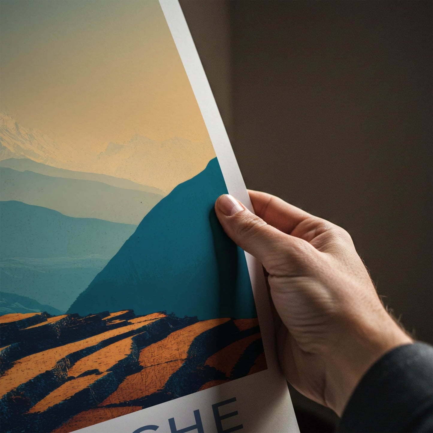 Pangboche Poster - Nepal Travel Art