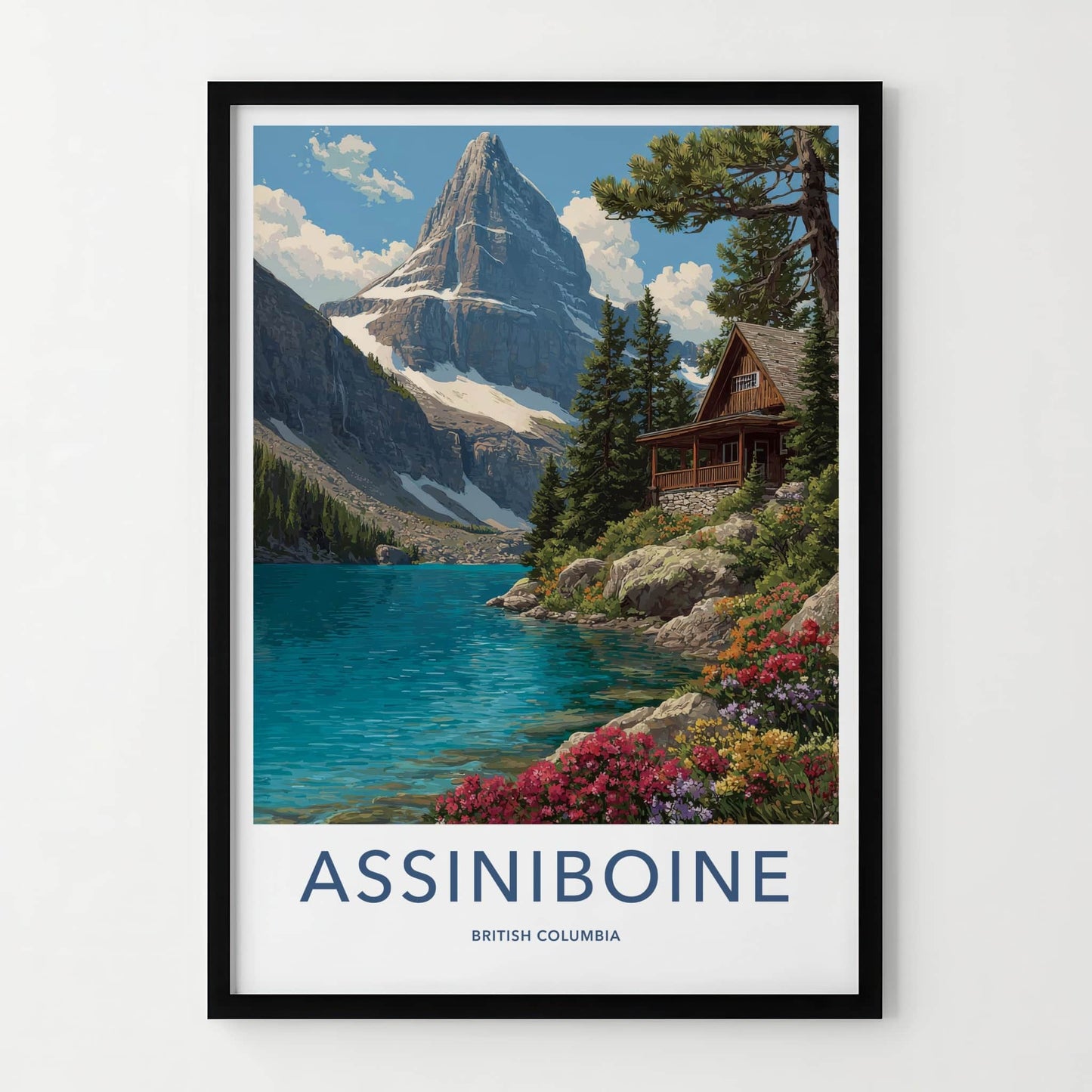Assiniboine Poster - British Columbia Travel Print
