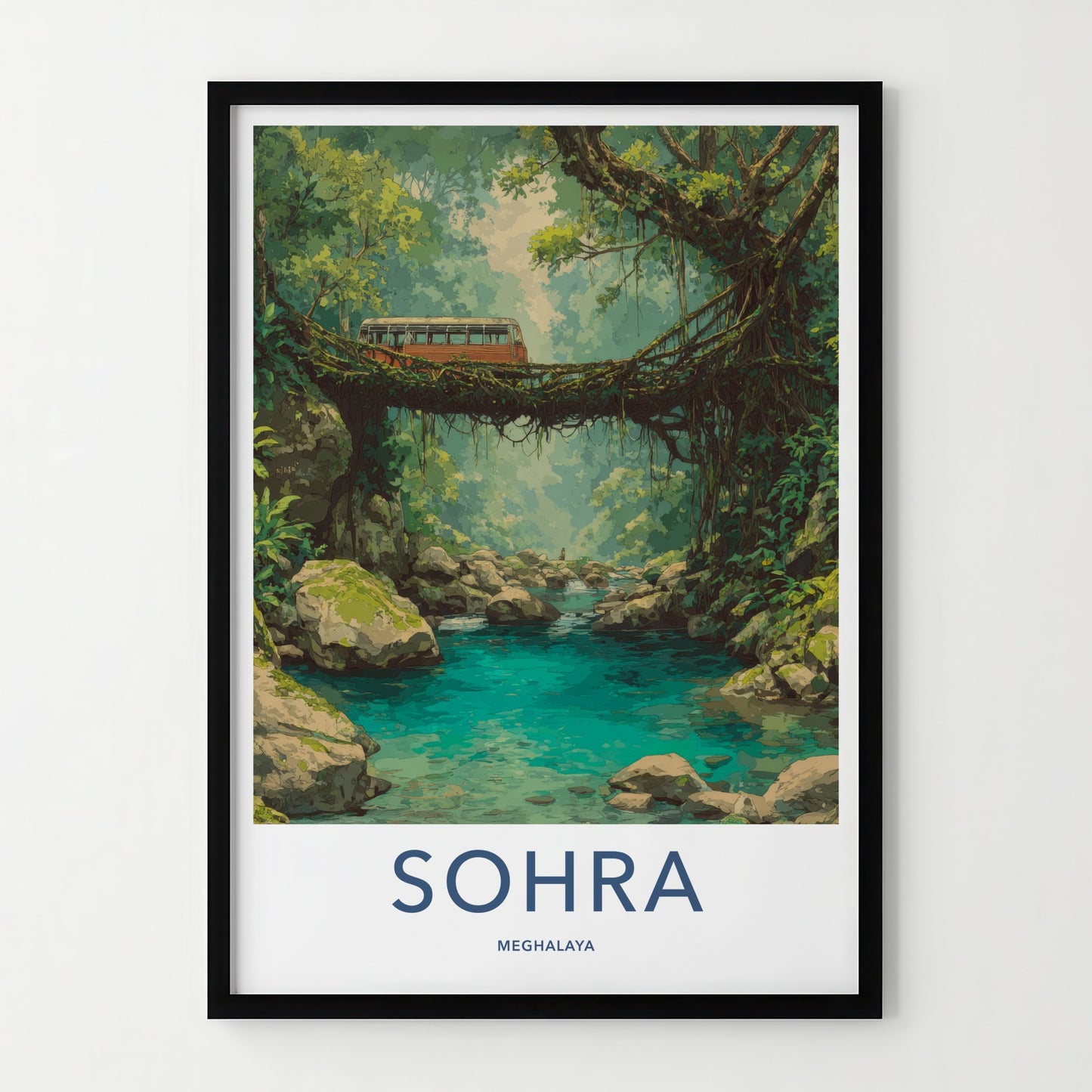 Sohra Poster - India Lush Bus Meghalaya