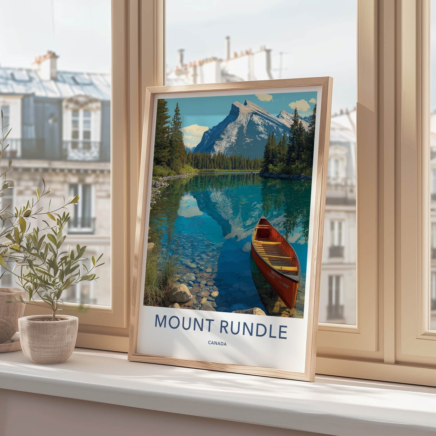 Mount Rundle Poster - Canada Travel Art
