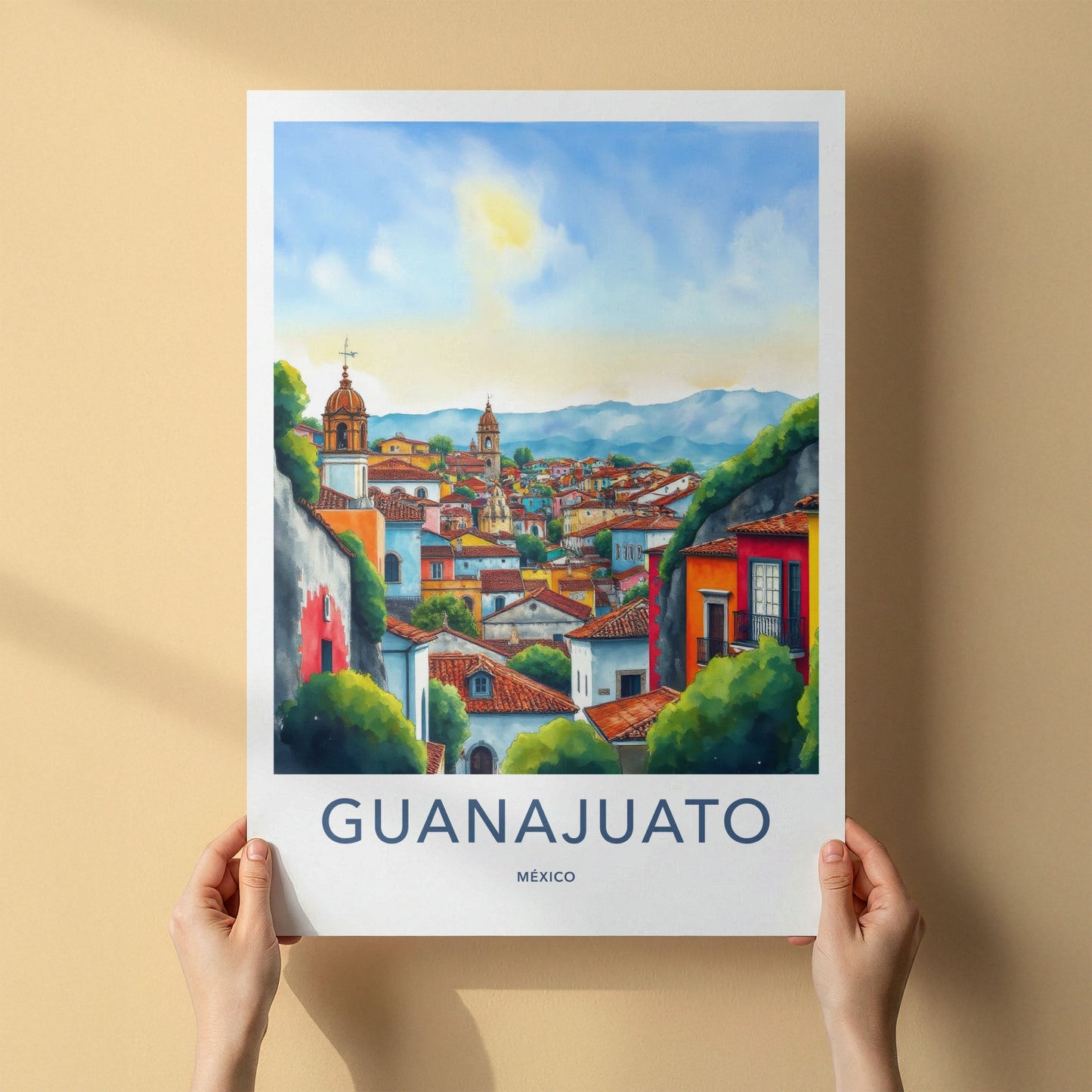 Guanajuato Poster - Mexico Travel Art