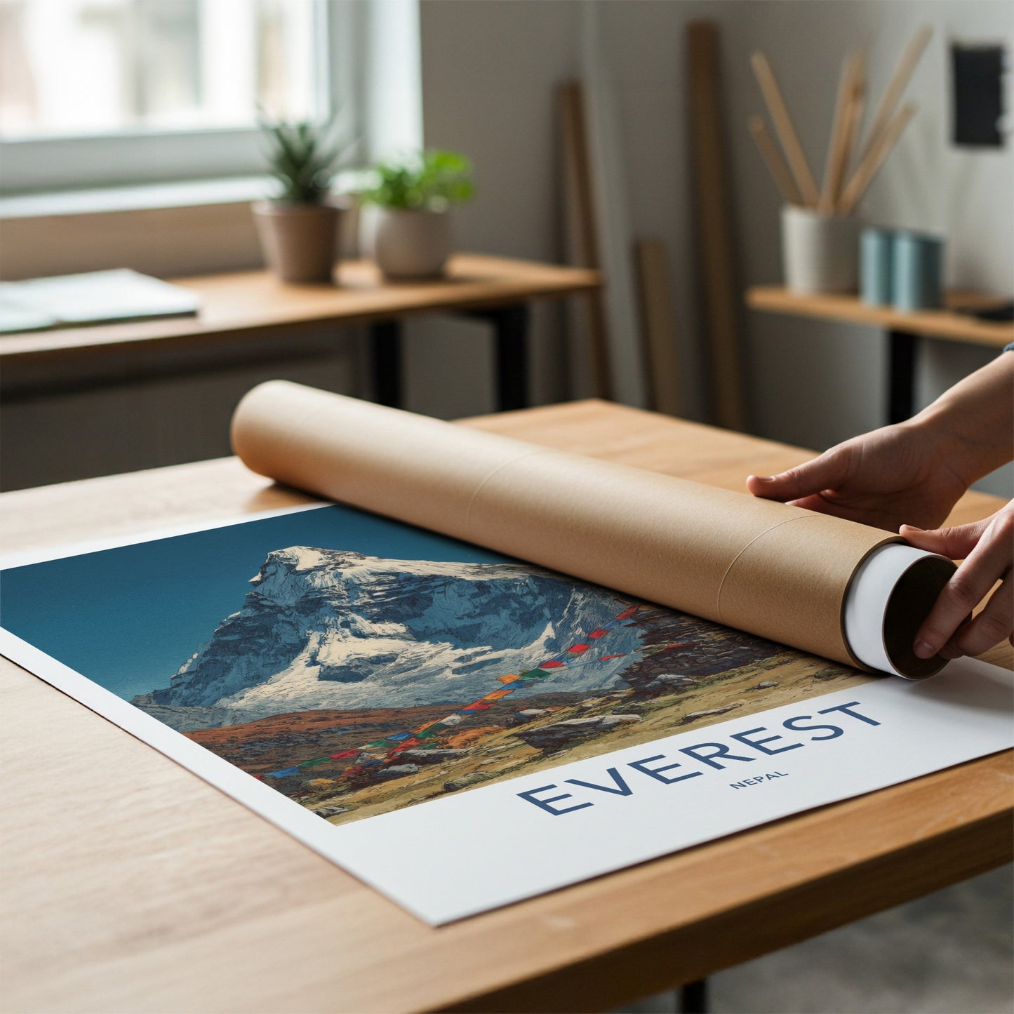 Everest Poster - Nepal Travel Art