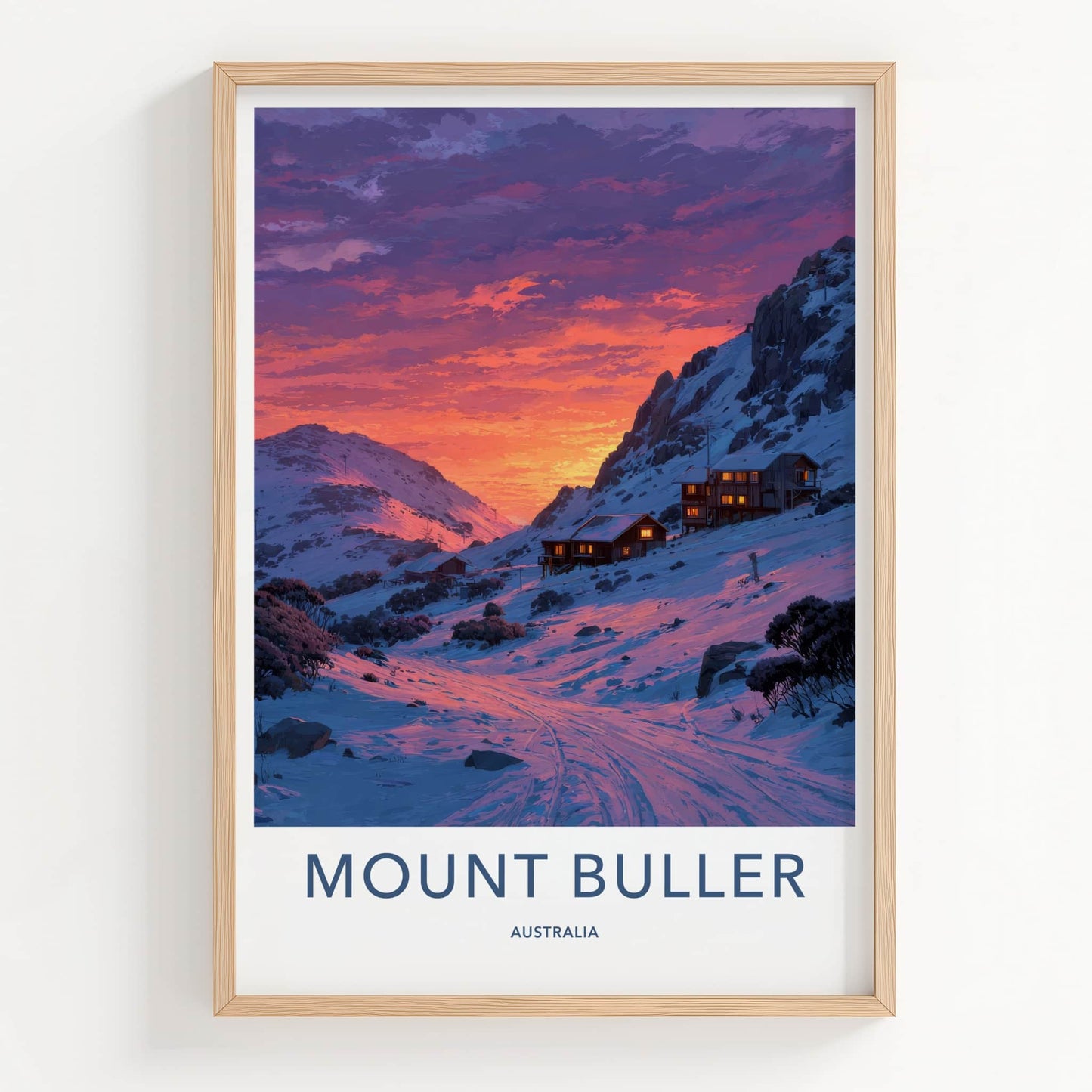 Mount Buller Poster - Australia Travel Art