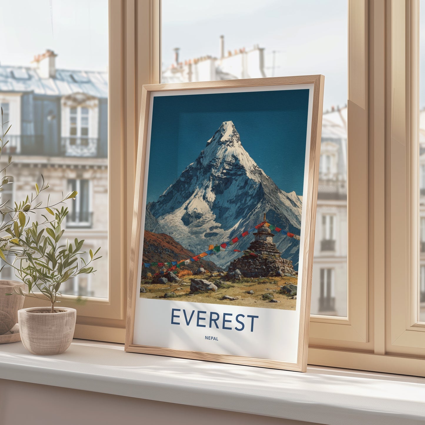 Everest Poster - Nepal Travel Art