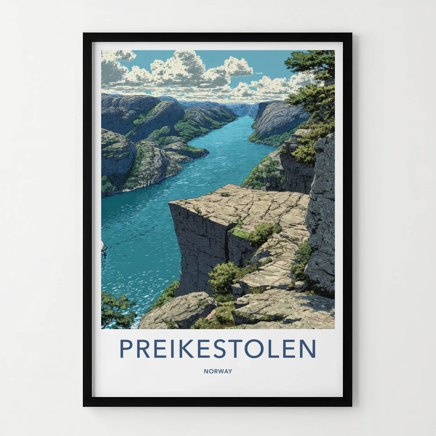 Preikestolen Poster - Norway Travel Art