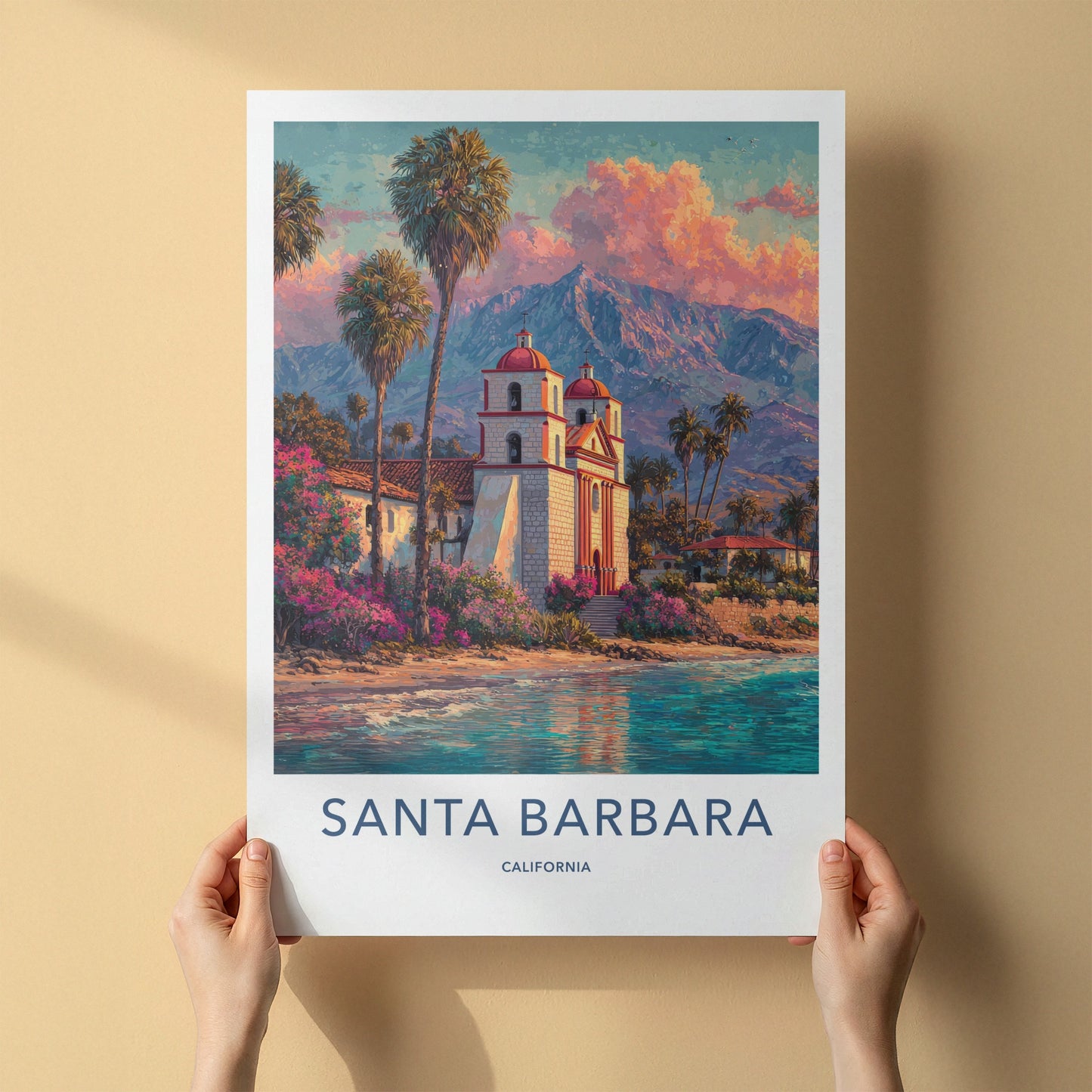Santa Barbara Poster - California Travel Art
