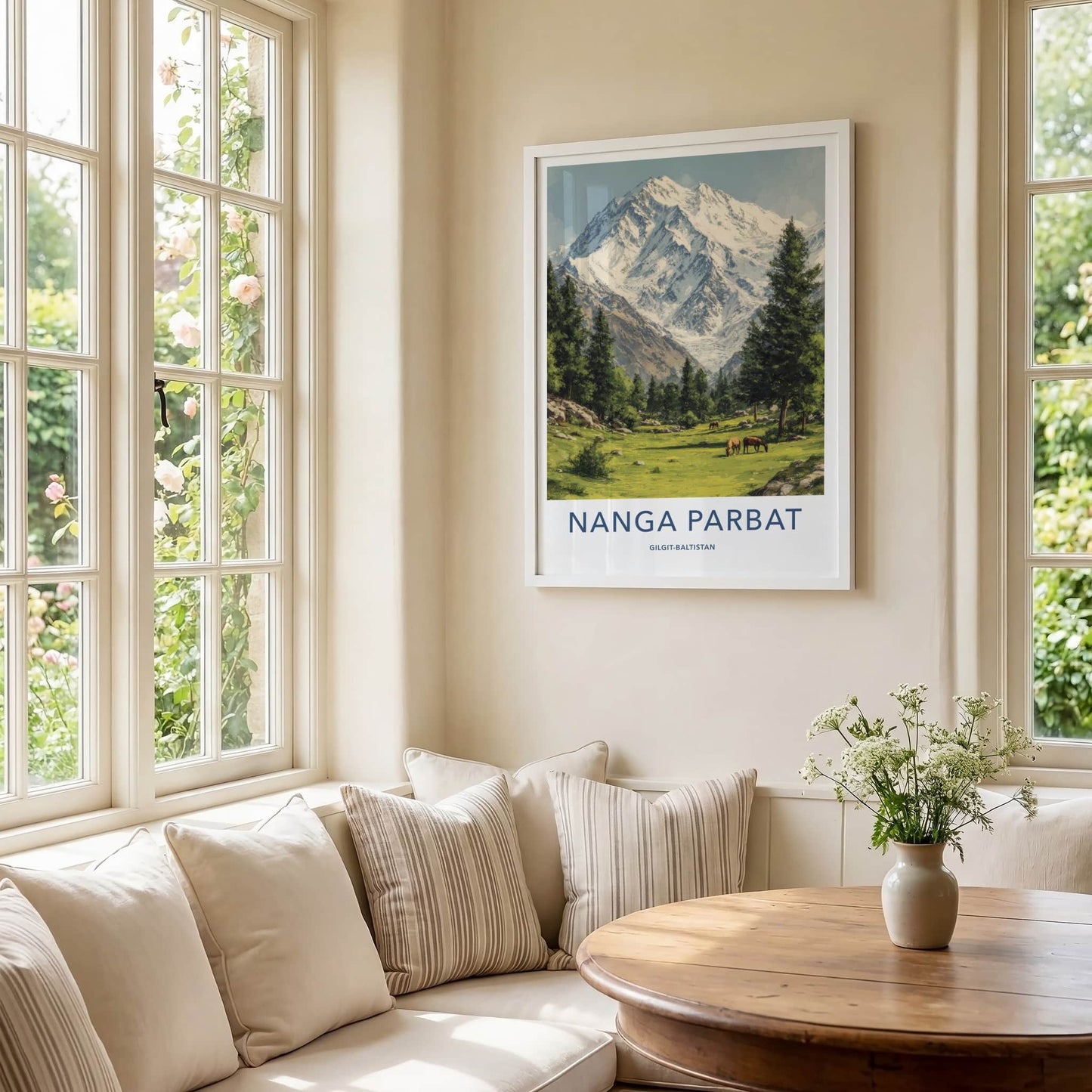 Nanga Parbat Poster - Pakistan Travel Art