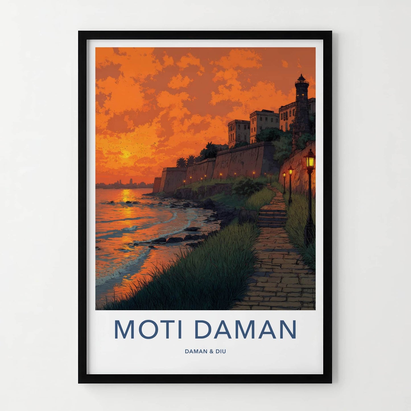Moti Daman Poster - India Travel Art