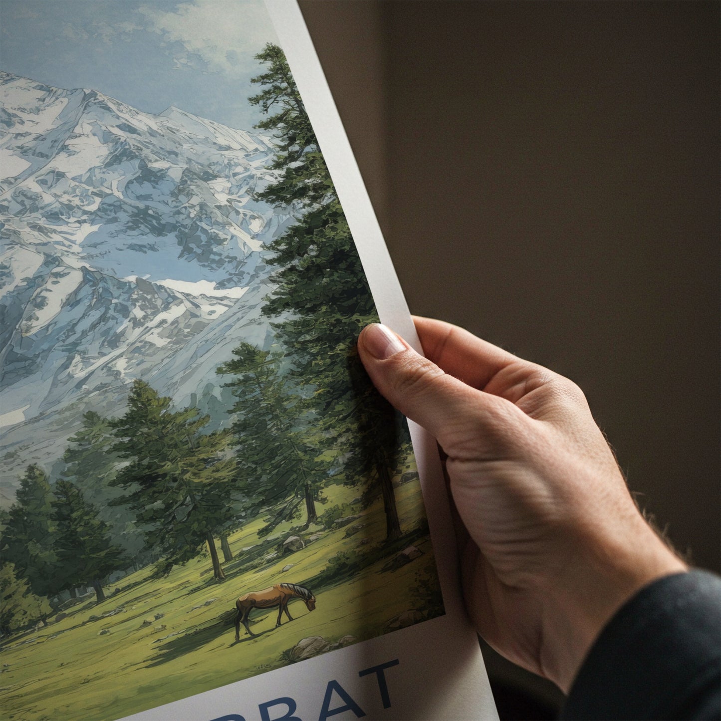 Nanga Parbat Poster - Pakistan Snow Covered Peaks Art