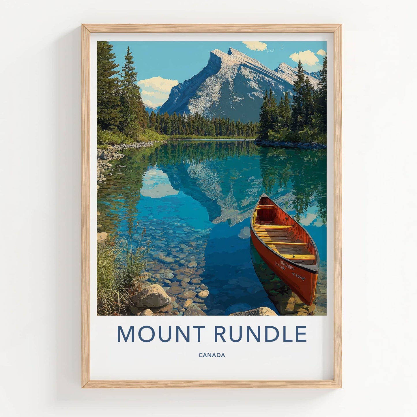 Mount Rundle Poster - Canada Travel Art