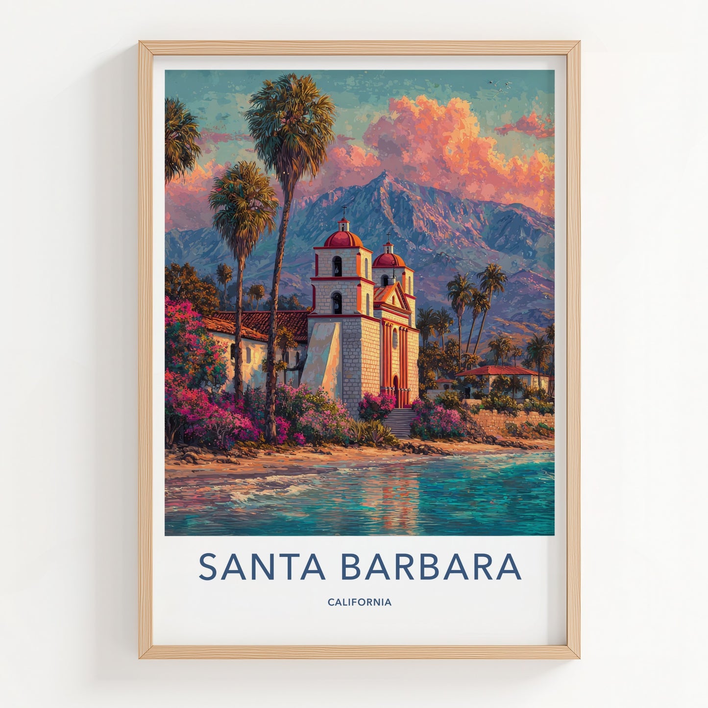 Santa Barbara Poster - California Travel Art
