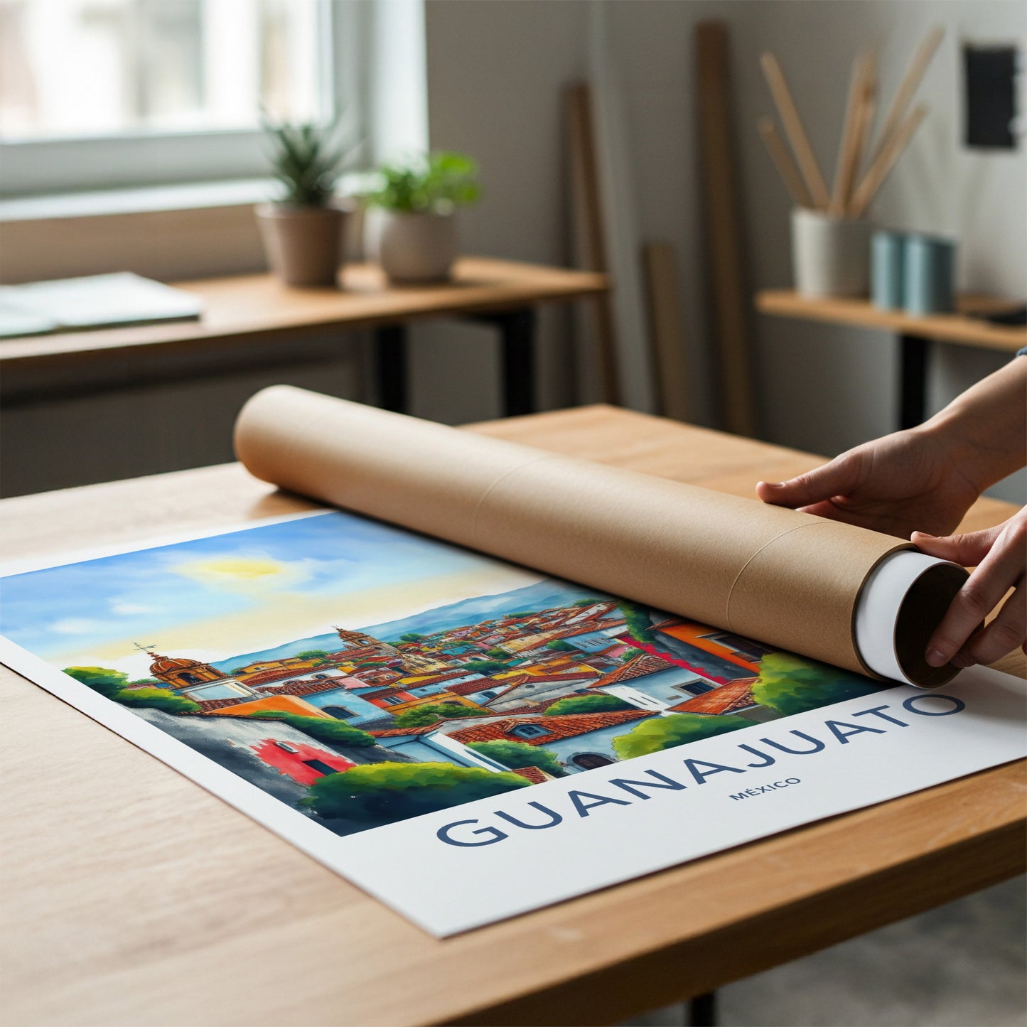 Guanajuato Poster - Mexico Travel Art
