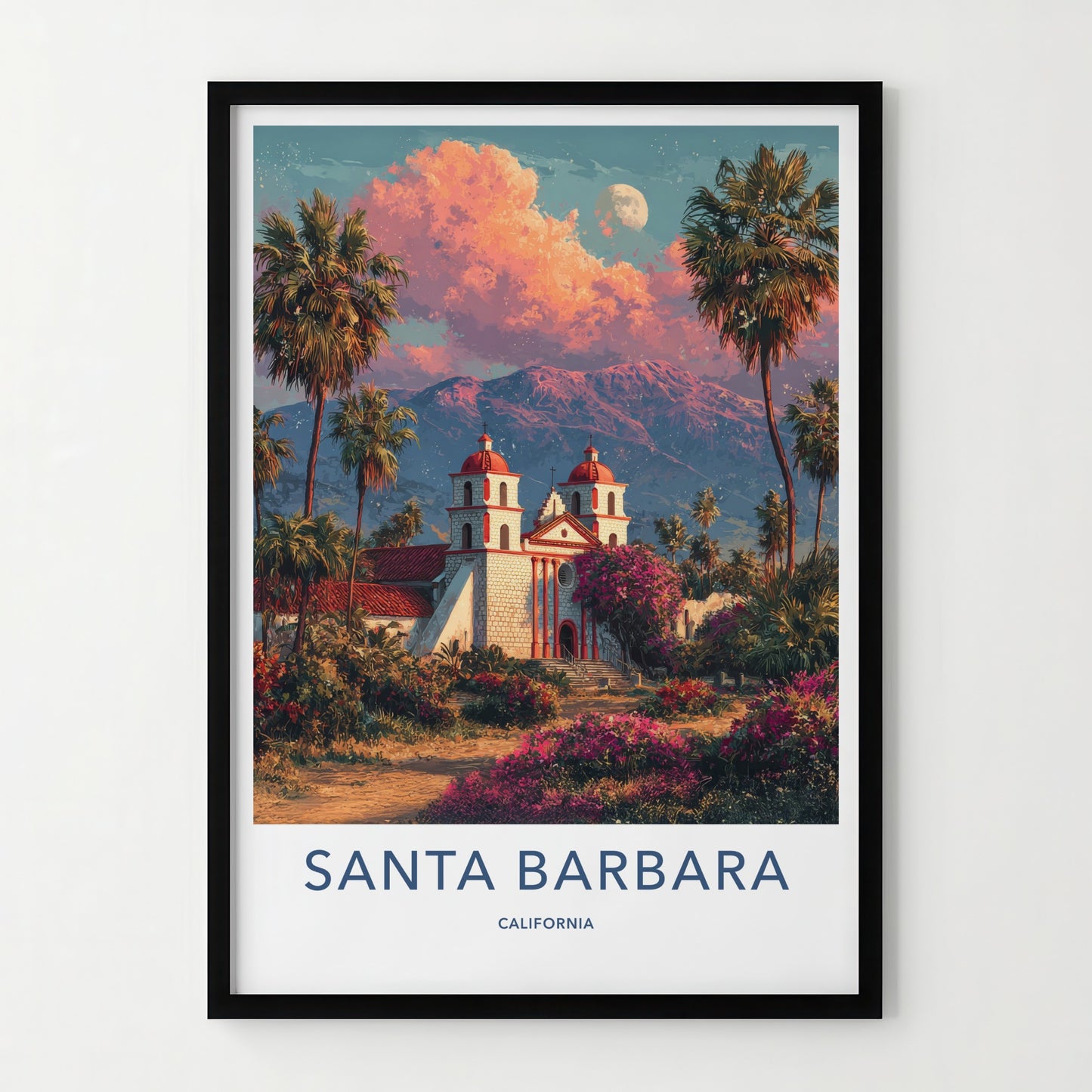 Santa Barbara Poster - California Travel Art