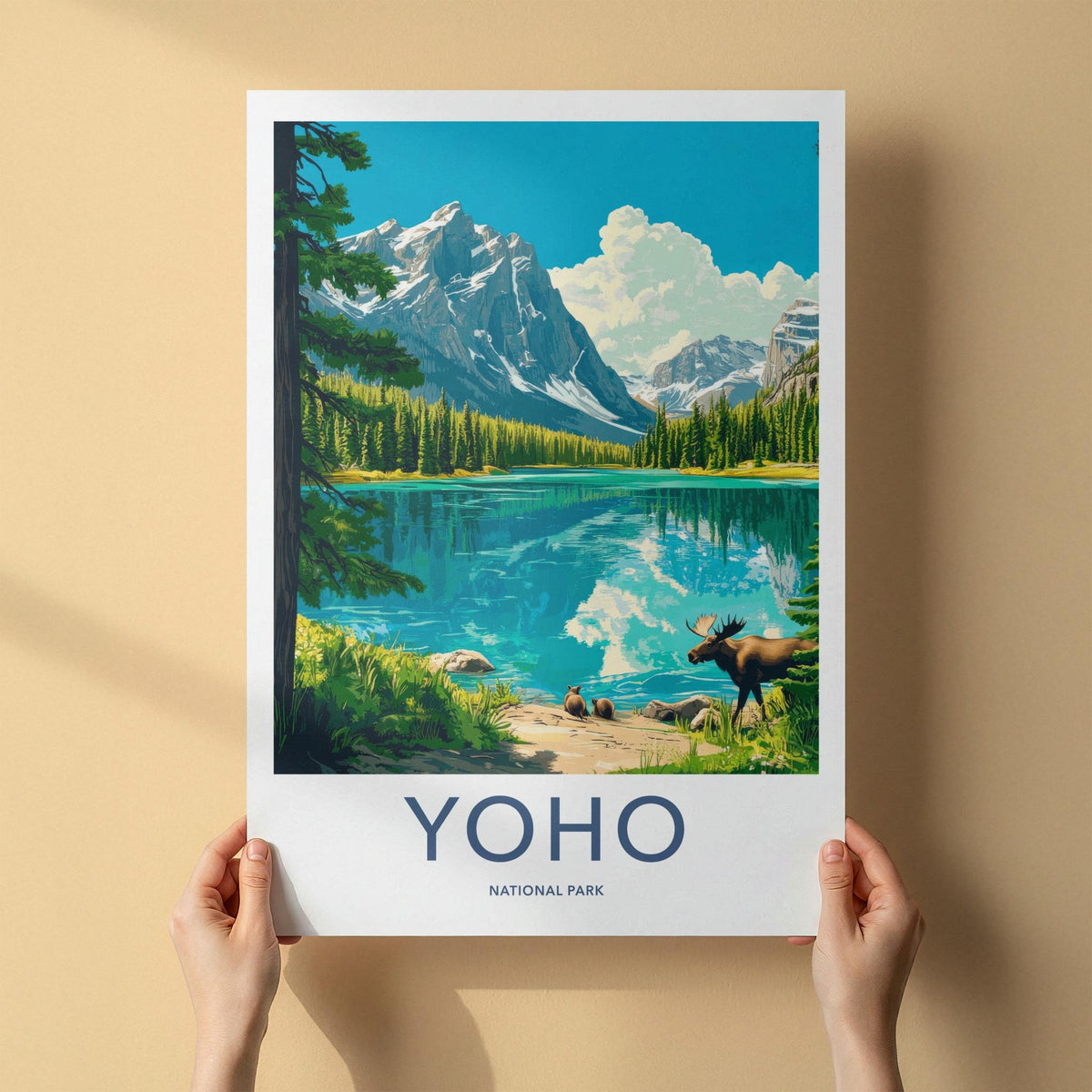 Yoho National Park Poster - Scenic Lake Artwork & Canadian Rockies
