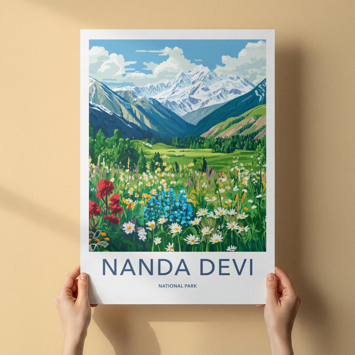 Nanda Devi Poster - Himalayan Mountain Landscape Print