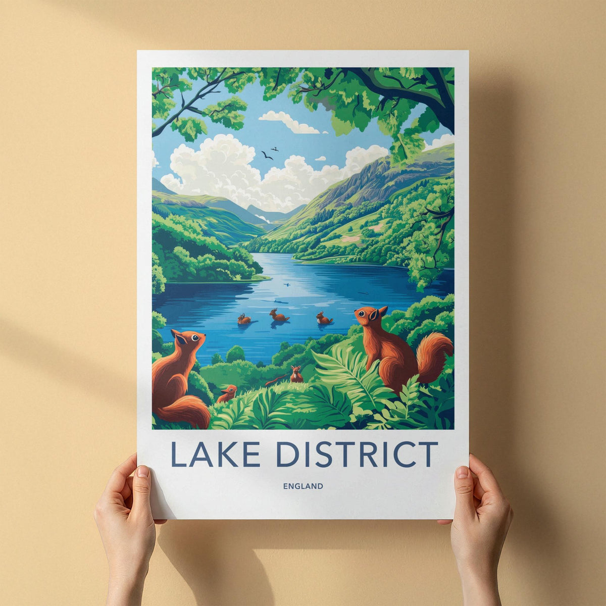 Lake District Poster - Vibrant England Wall Art