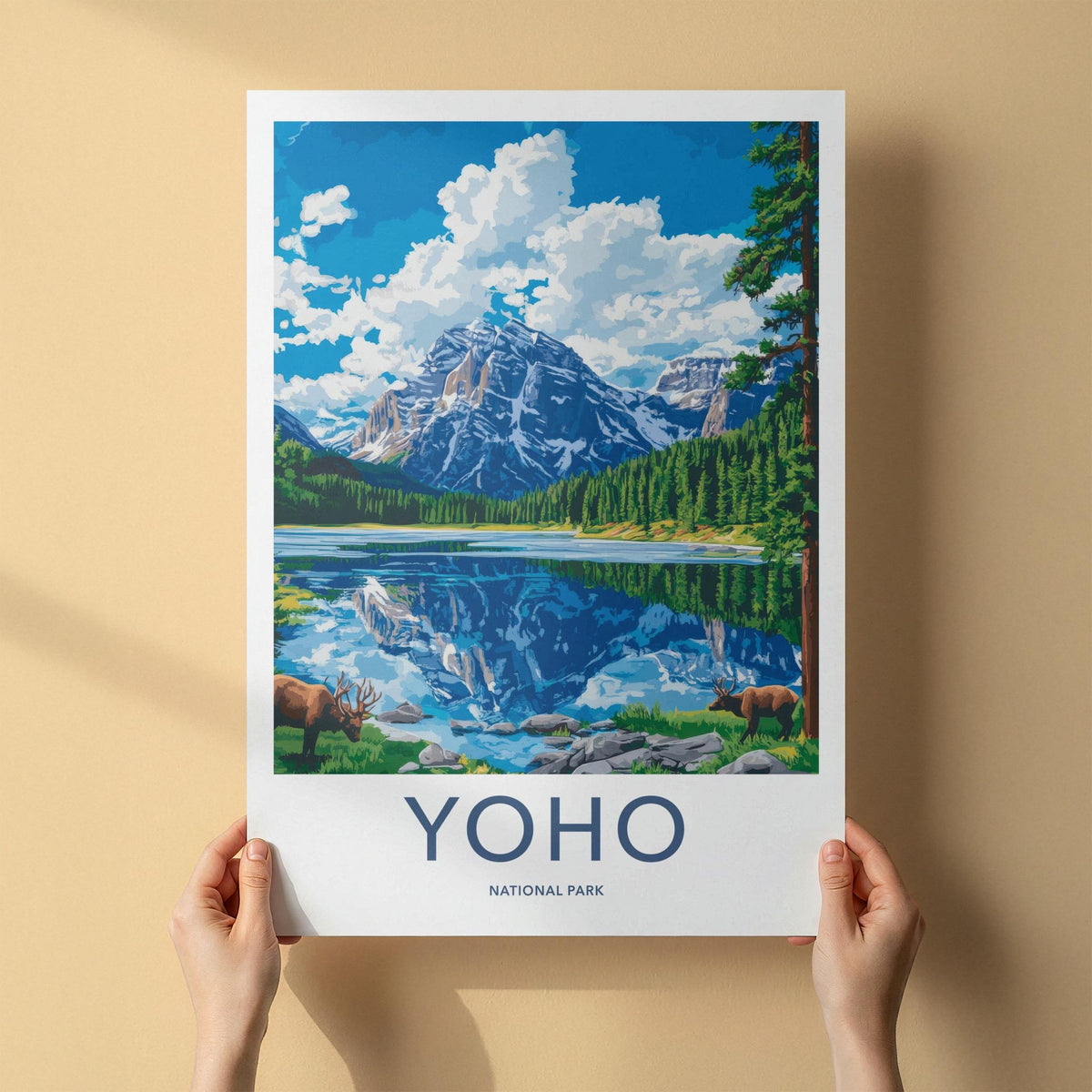 Jasper National Park Poster - Scenic Mountain Landscape Print