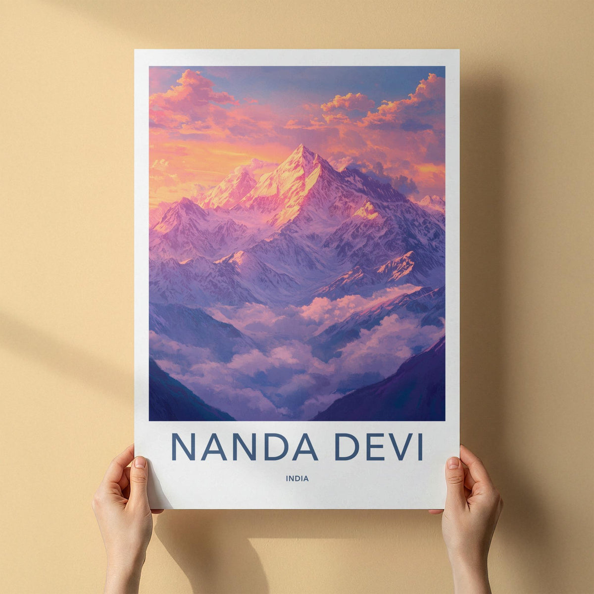 Nanda Devi Poster - Himalayan Landscape Mountain Wall Art With Snow