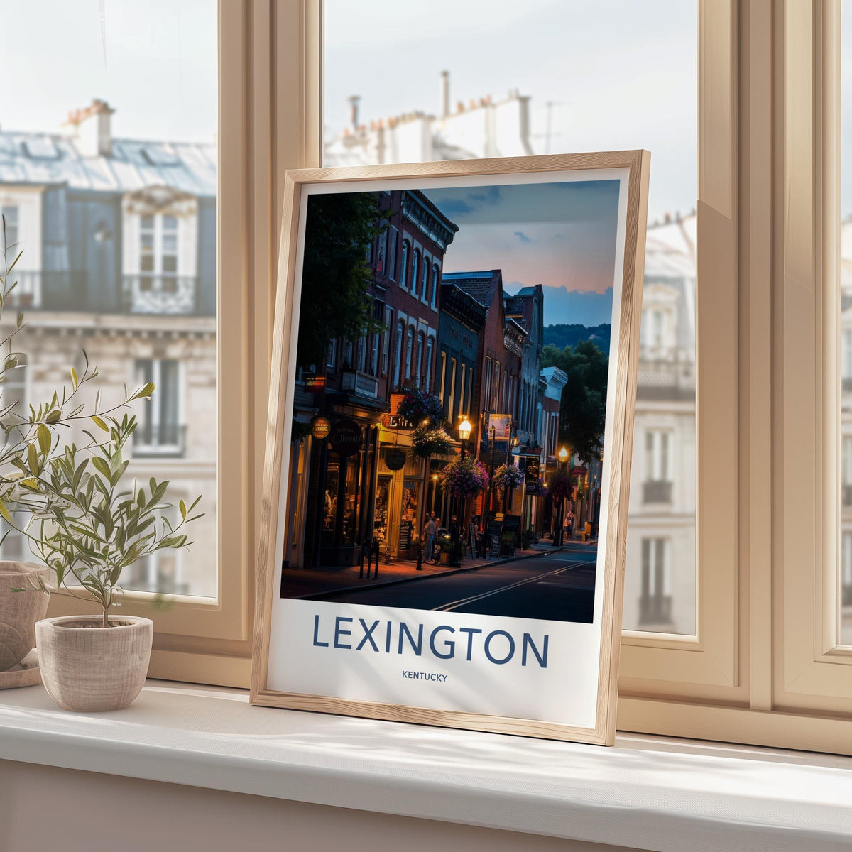 Lexington Wall Art - Kentucky Cityscape Print Featuring Historic