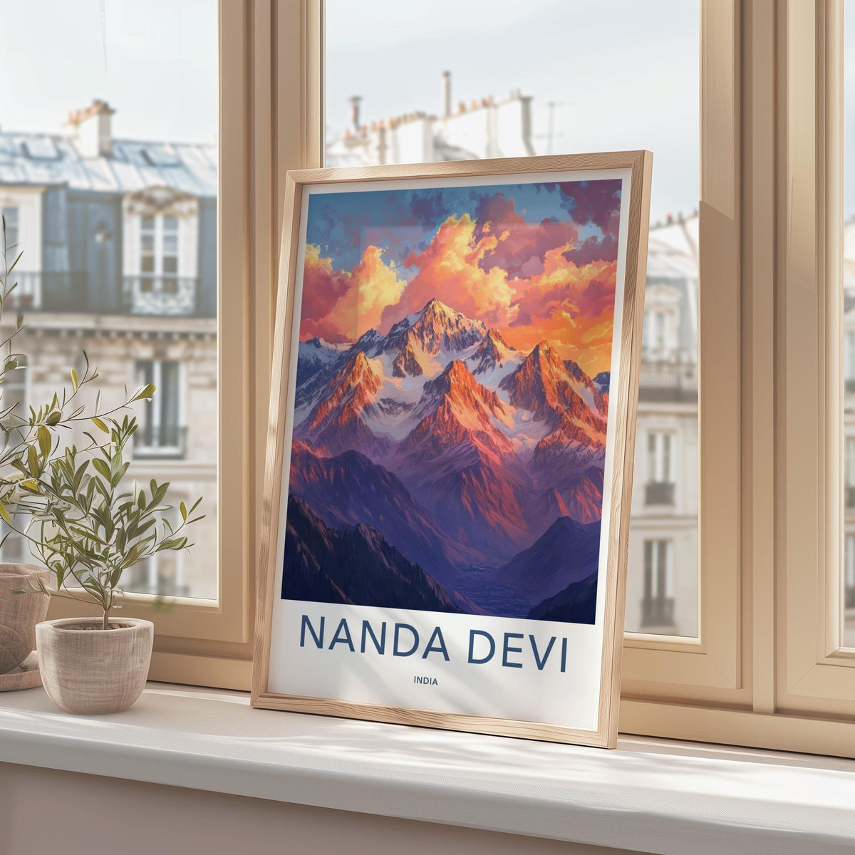 Nanda Devi Poster - Indian Mountain Art