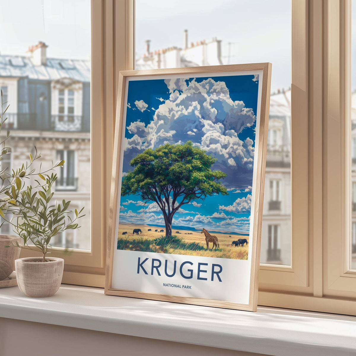 Kruger National Park Poster - Safari Wildlife Wall Art