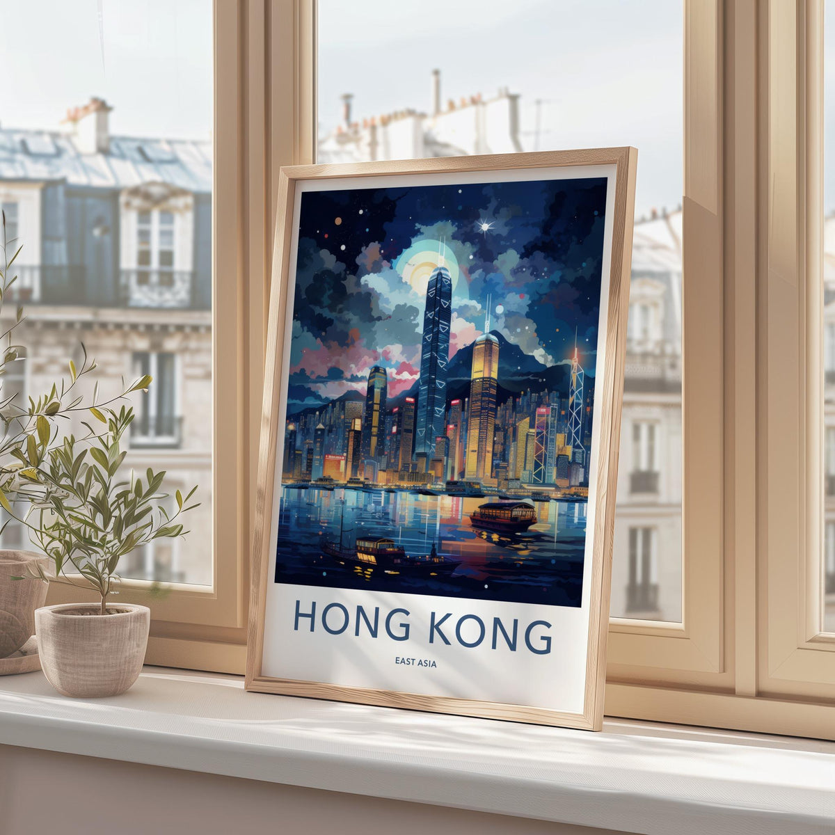 Victoria Harbor Poster - Hong Kong Wall Art