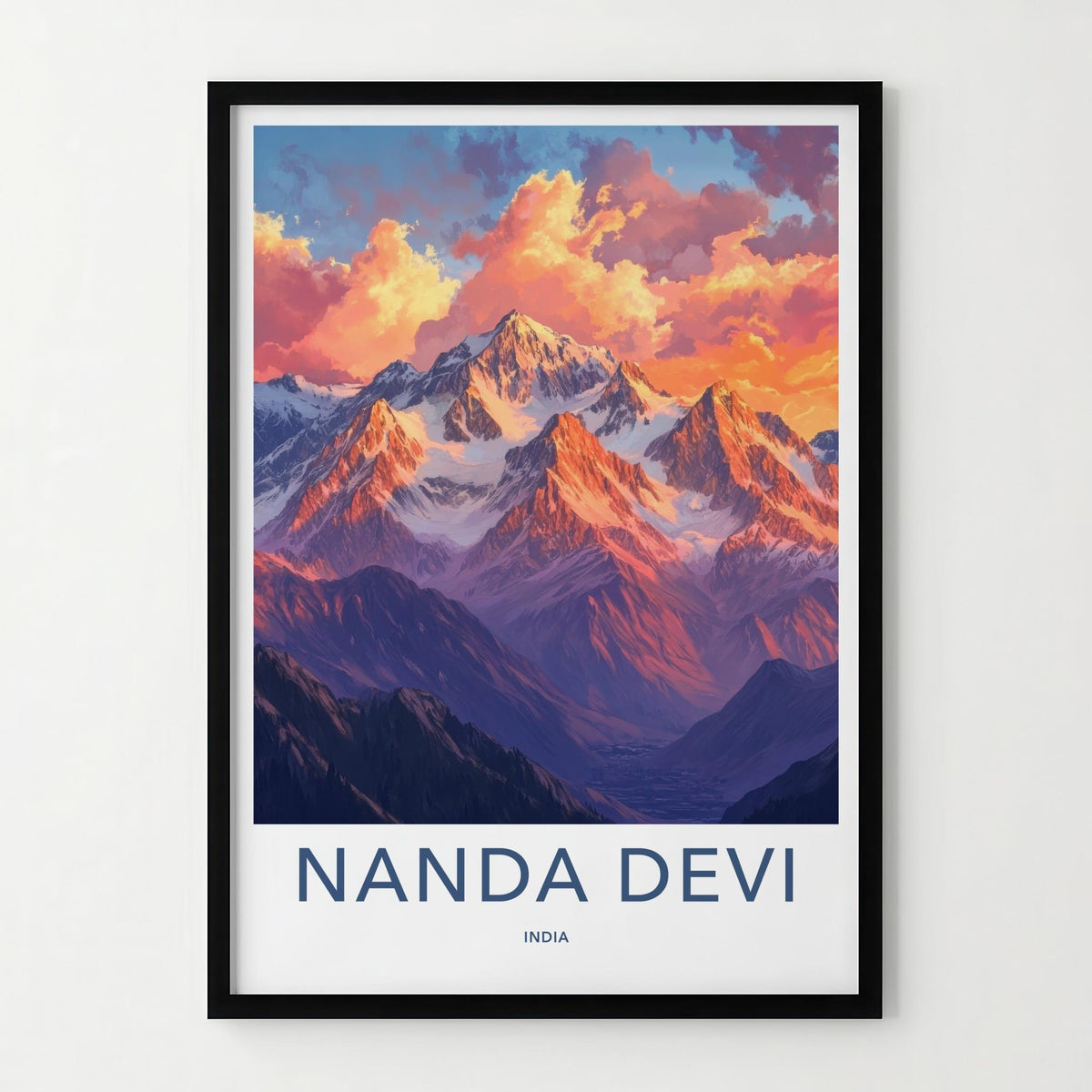 Nanda Devi Poster - Indian Mountain Art