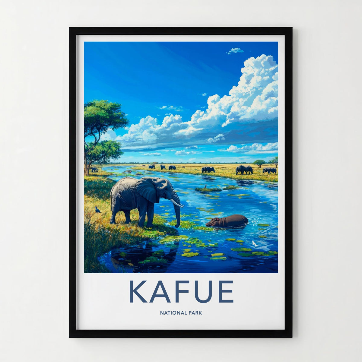 Kafue National Park Poster - African Safari Art