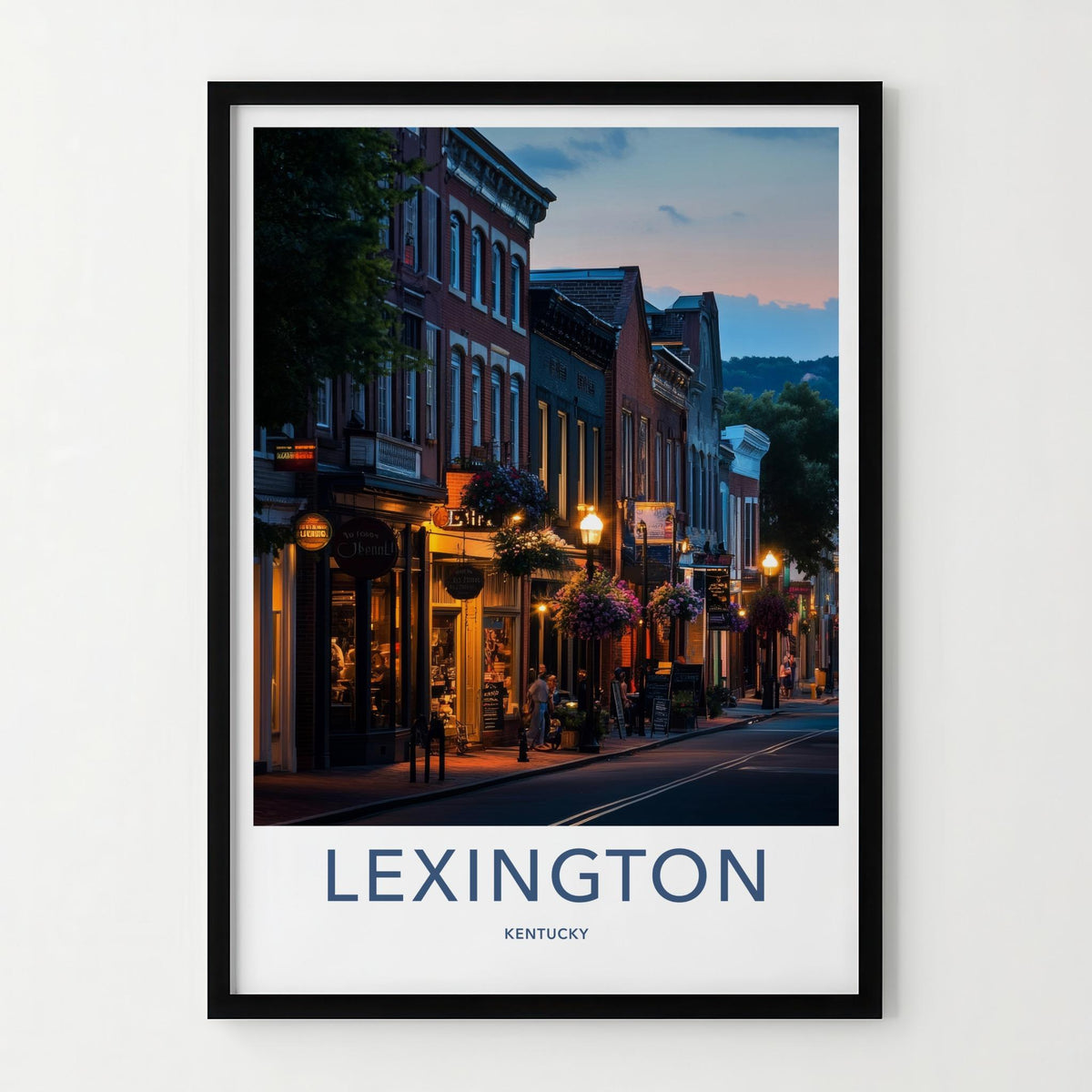 Lexington Wall Art - Kentucky Cityscape Print Featuring Historic
