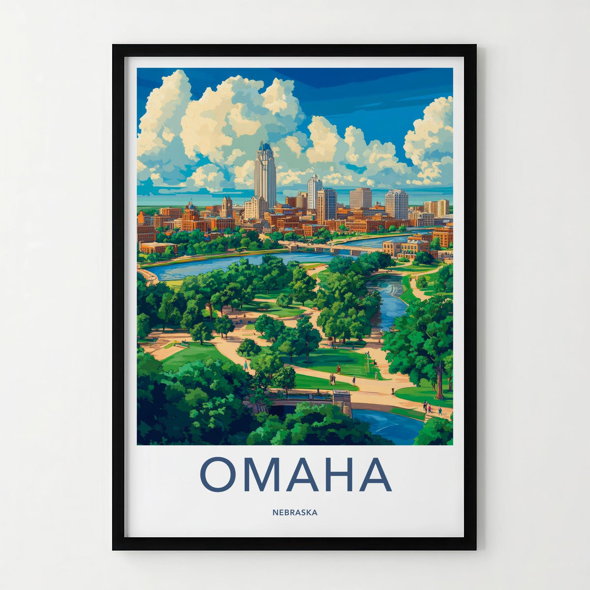 Omaha Poster - Nebraska Wall Art