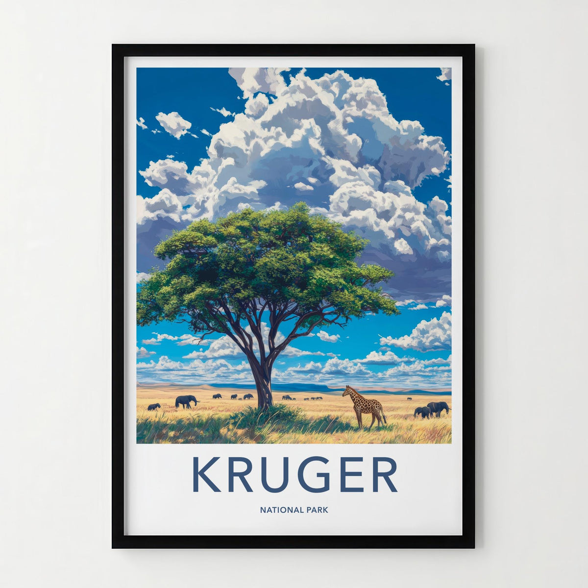 Kruger National Park Poster - Safari Wildlife Wall Art