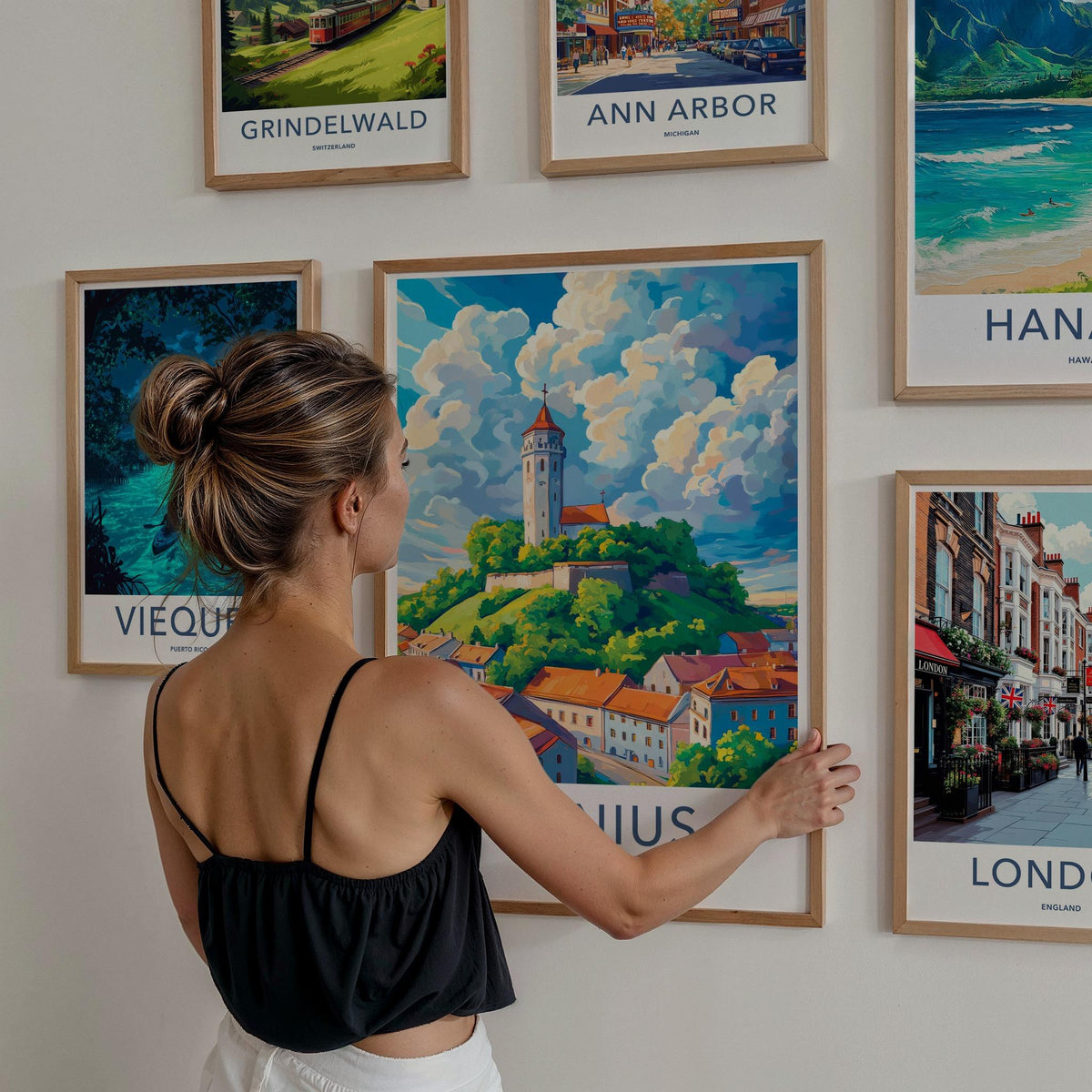 Vilnius Poster - Lithuania Wall Art Featuring Gediminas Tower