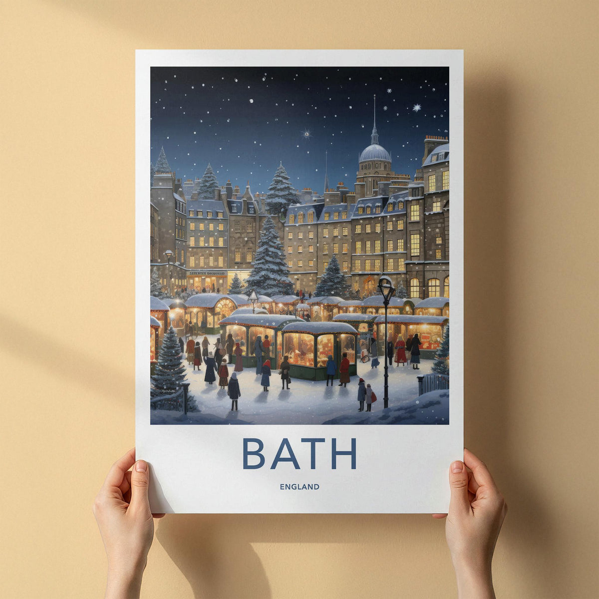 Bath England Poster - Historic City Wall Art Featuring Georgian