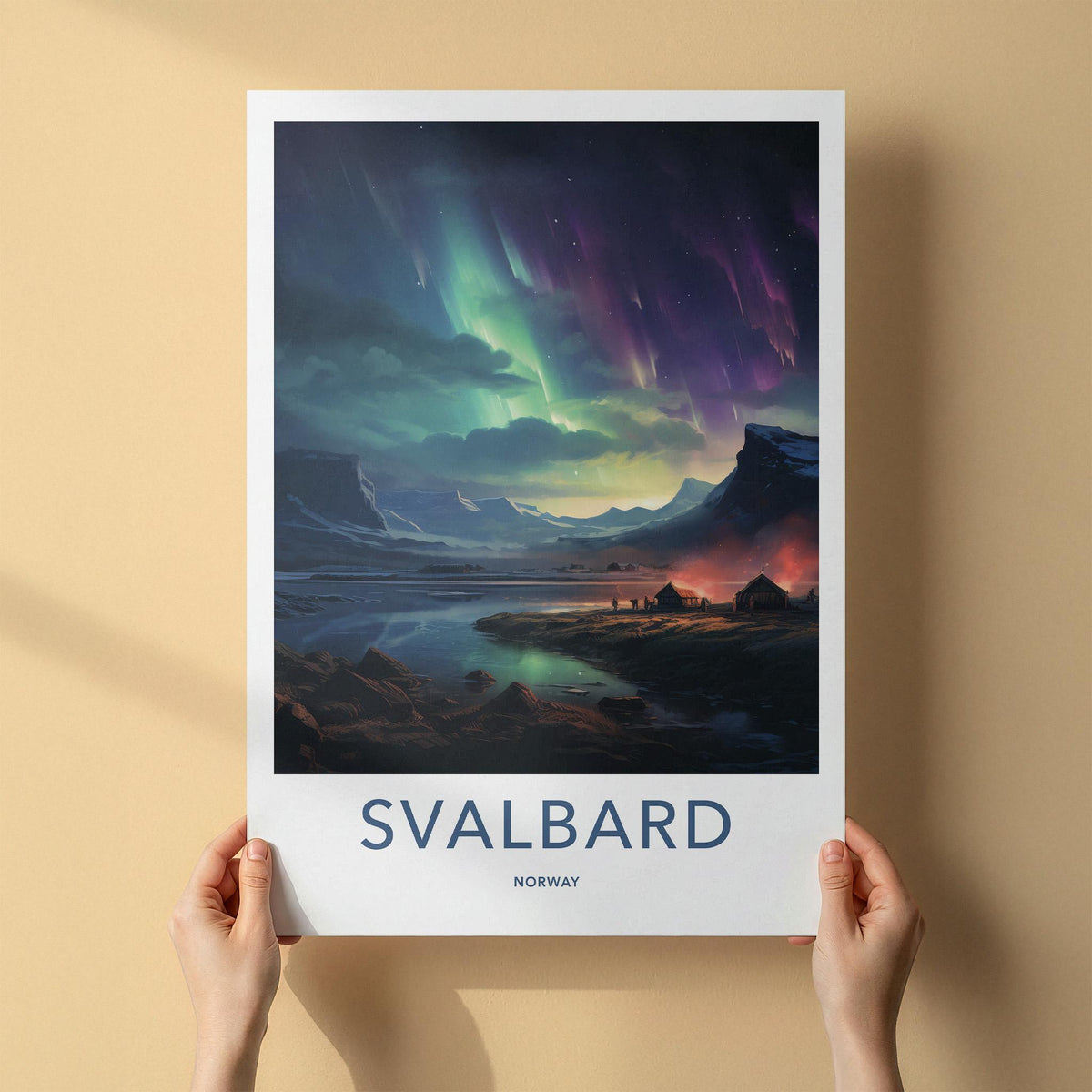 Svalbard Poster - Arctic Wall Decor Featuring Northern Lights