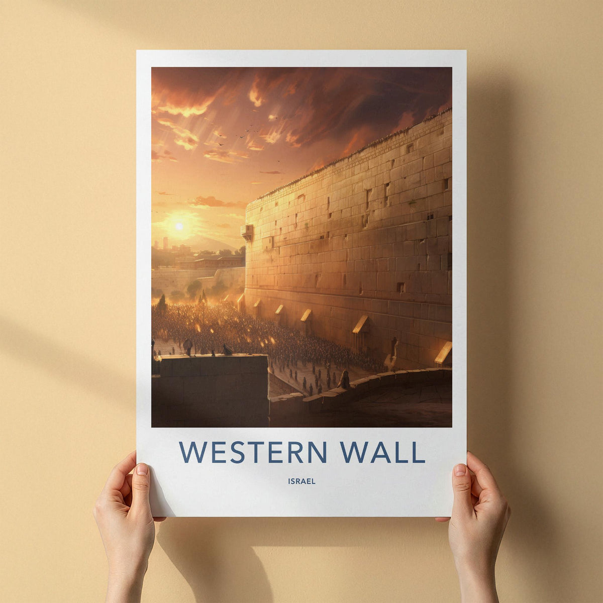 Western Wall Poster - Jerusalem Travel Poster