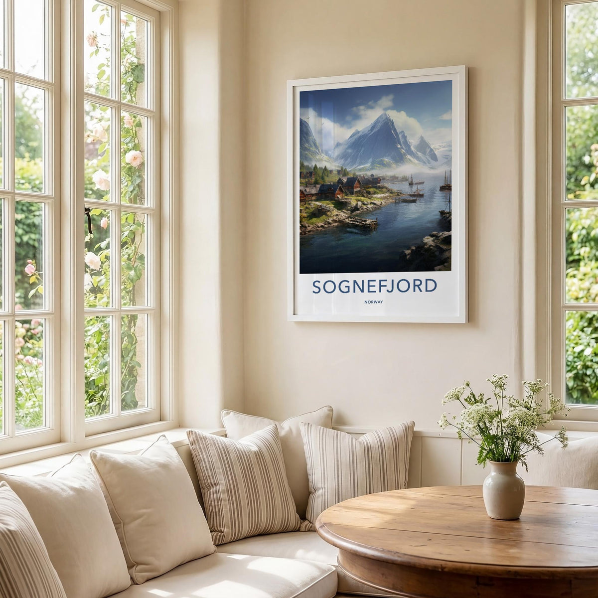 Sognefjord Poster - Norway Wall Art With Scenic Fjord Artwork