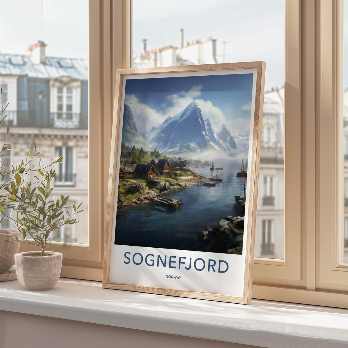 Sognefjord Poster - Norway Wall Art With Scenic Fjord Artwork