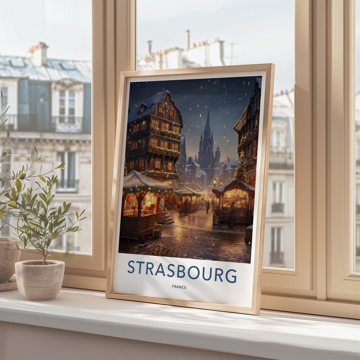 Strasbourg Wall Art - Historic City Poster With Gothic Architecture