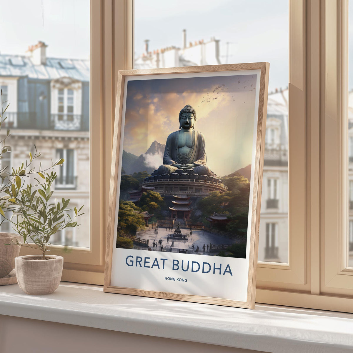 Tian Tan Poster - Hong Kong Wall Art Featuring Great Buddha Statue