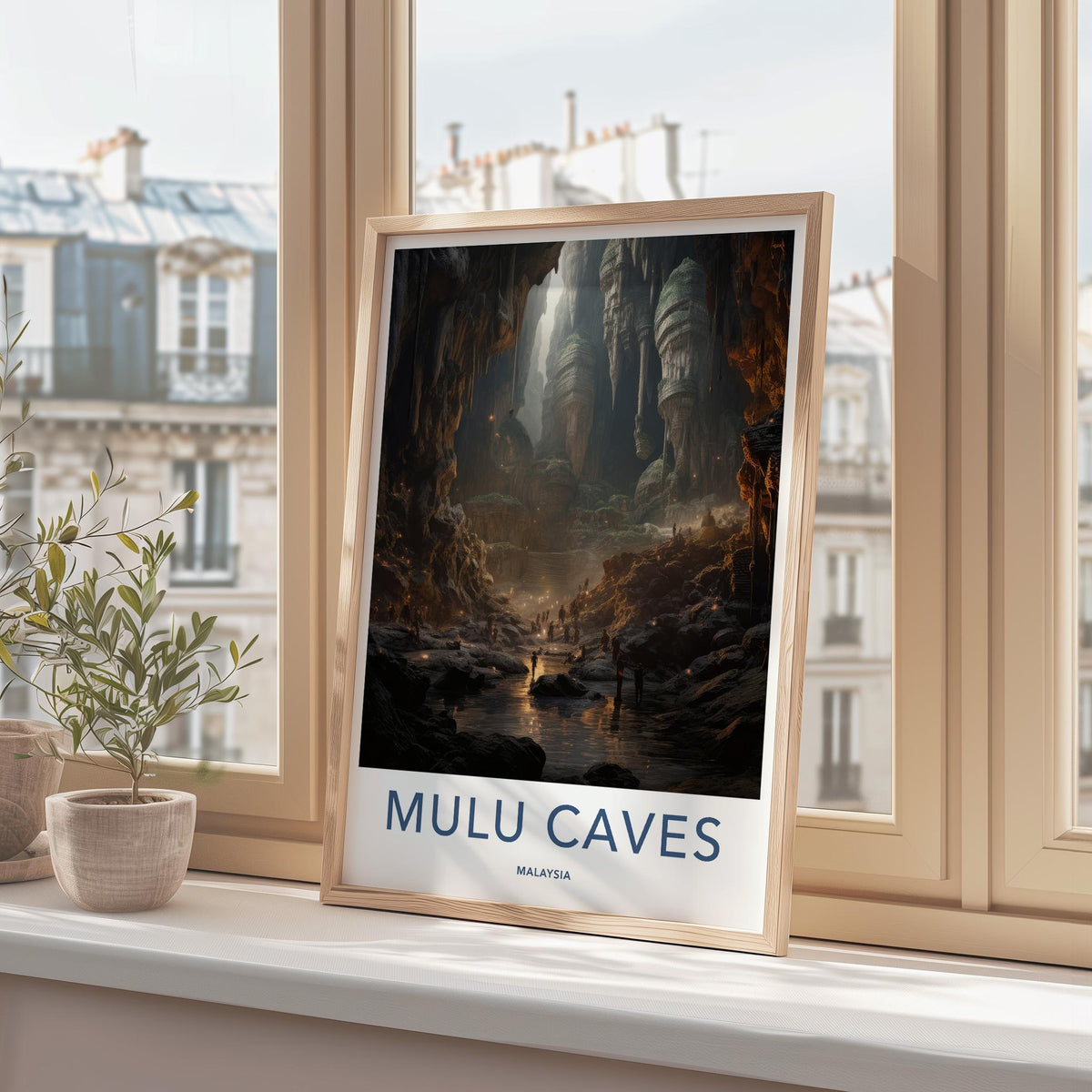 Mulu Caves Poster - Malaysia Wall Art Featuring Natural Cave