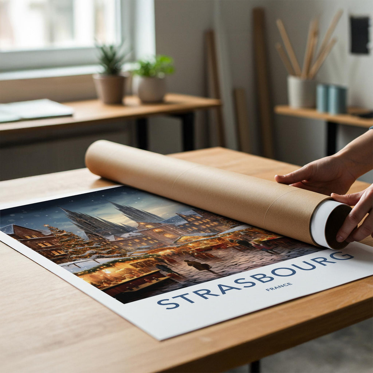 Strasbourg Cathedral Poster - France Wall Art Featuring Gothic