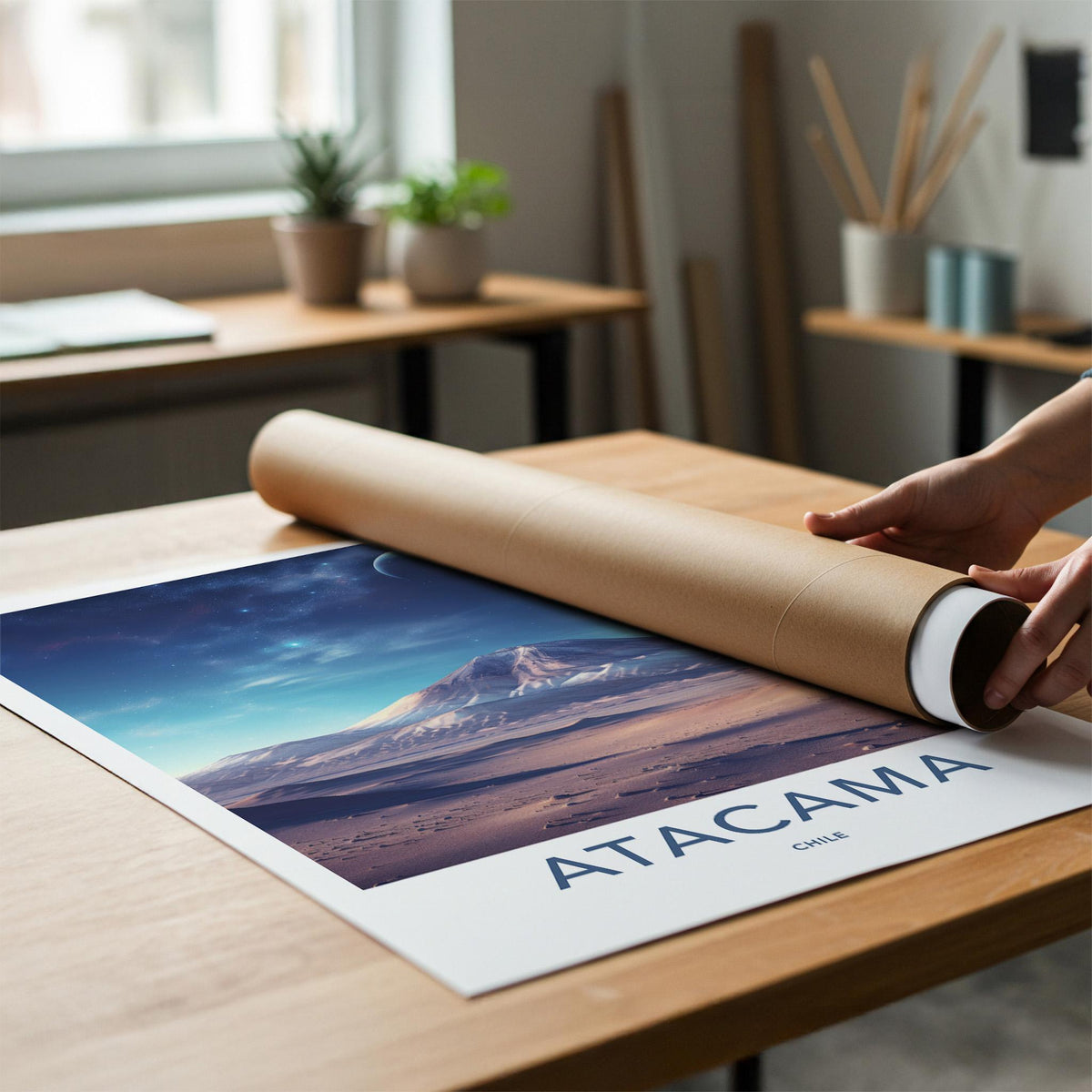 Atacama Desert Poster - Chile Wall Art Featuring Cosmic Desert