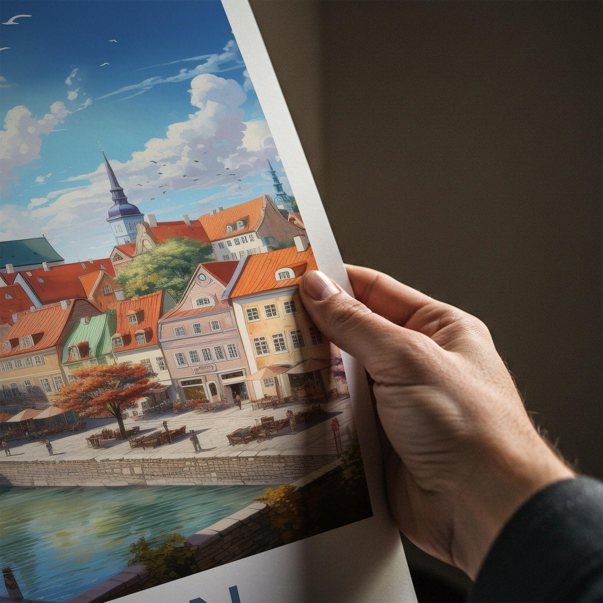 Tallinn Poster - Estonia Wall Art Featuring Medieval Cityscape