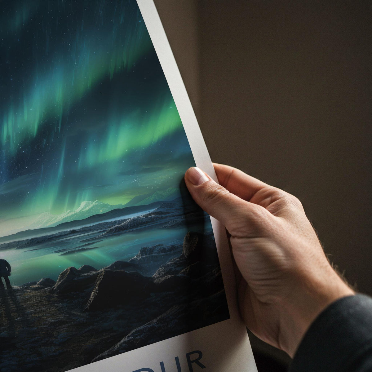 Iceland Wall Art - Hafnarfjörður Poster Featuring Northern Lights