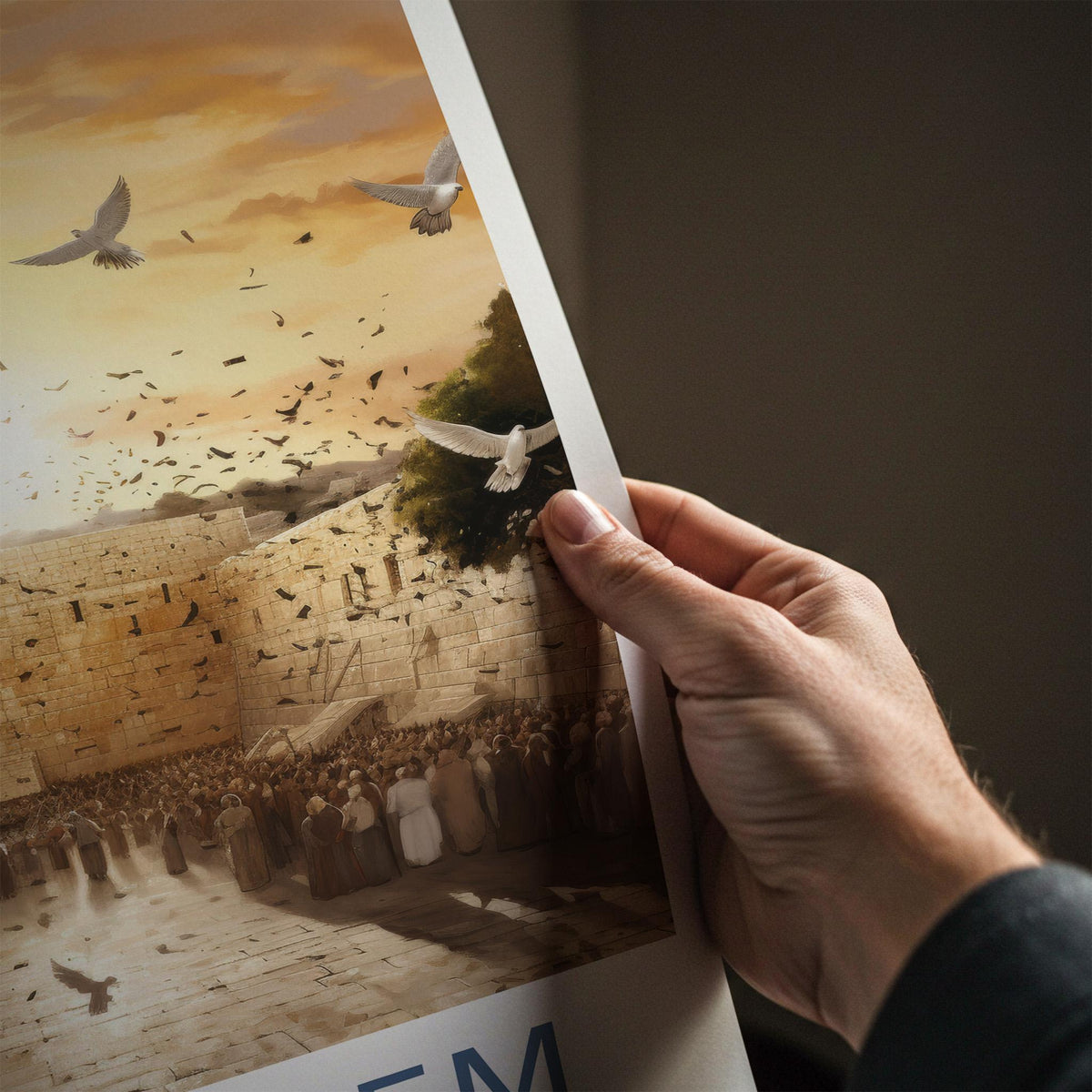 Jerusalem Wall Art - Historic Jerusalem Art with Western Wall Print